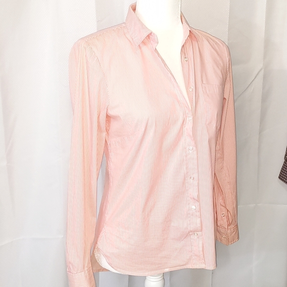 Apt 9   Pink & White Pinstriped Shirt - Picture 7 of 8